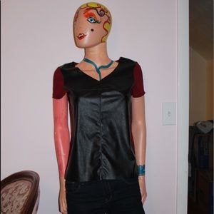 I am selling a faux leather top.